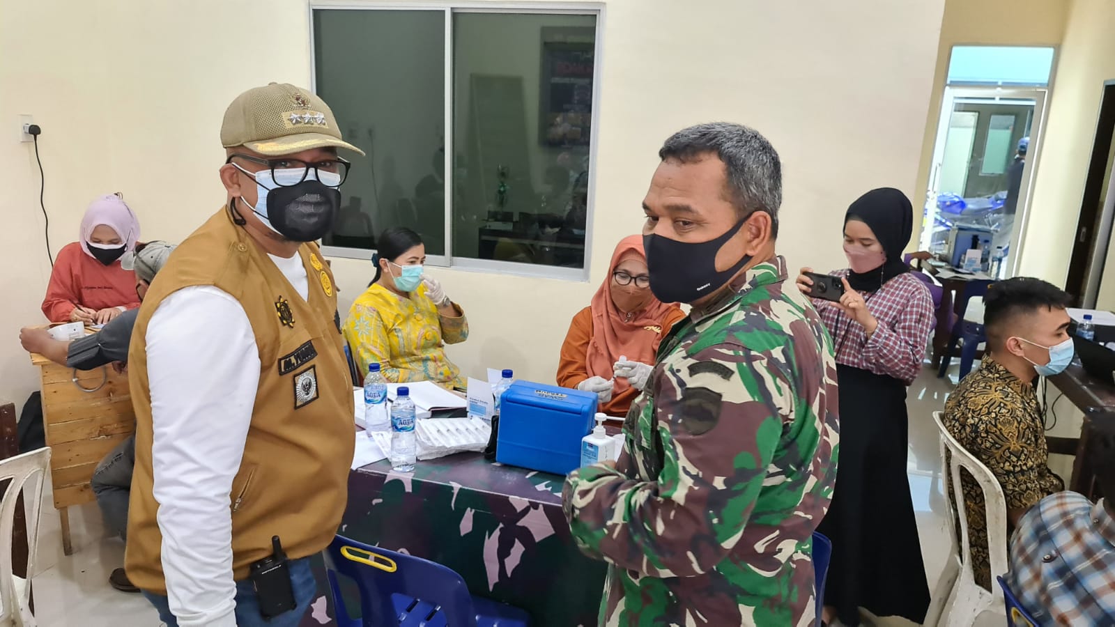 Pelaksanaan Vaksinasi massal di Kodim 0201/Medan Koramil 10/MM